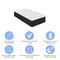 Emma and Oliver Drift 12 Inch Hybrid Mattress, High Density Cooling Foam and Pocket Spring Mattress in a Box, CertiPur-US Certified Foam, White/Black